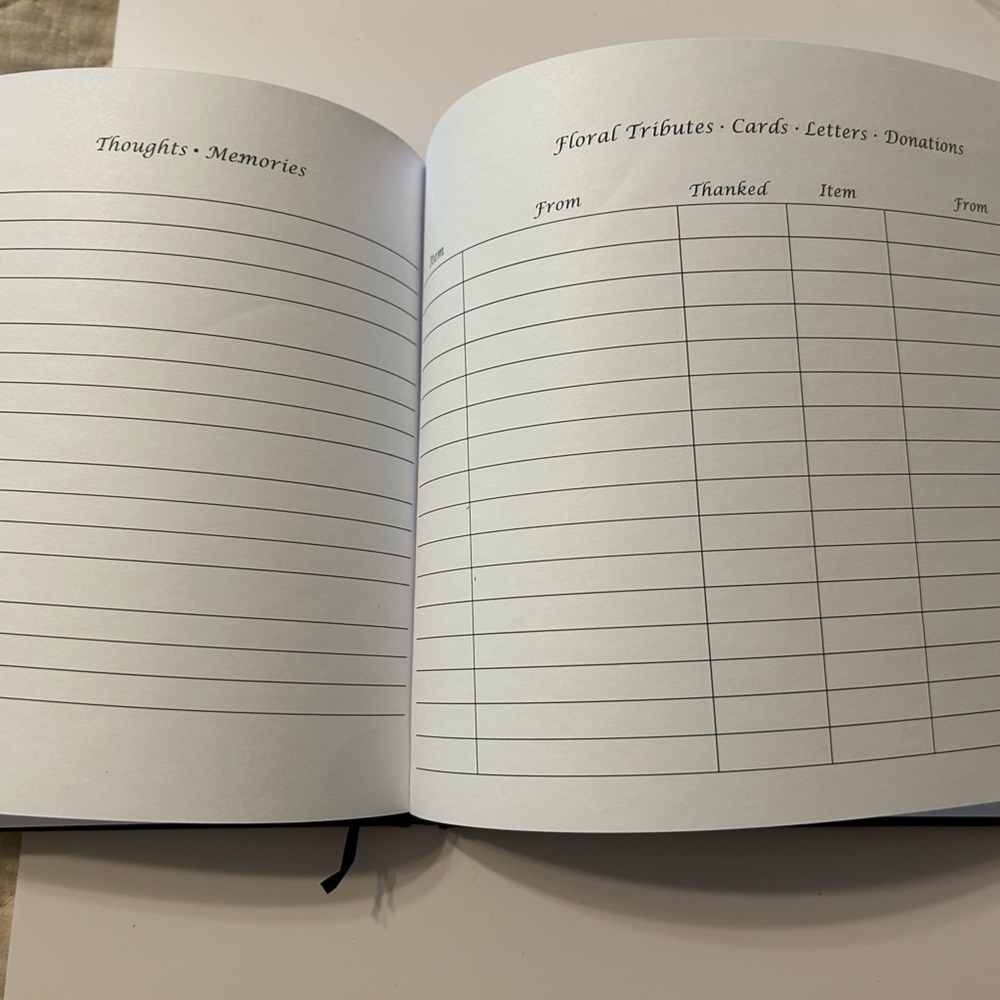 In Loving Memory Funeral Guest Book for Memorial Service - Photo insert - NEW - Picture 7 of 7